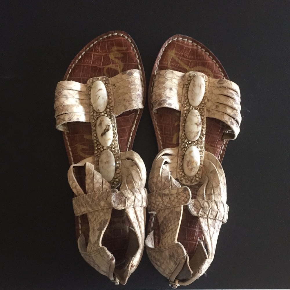 Snake print sandals